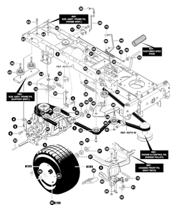 Drive Assembly Diagram and Parts List for 40379X68A 2001 Briggs and Stratton Lawn Tractor